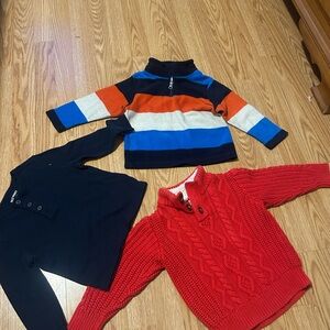 Old Navy Striped and Solid Kids Sweater Set